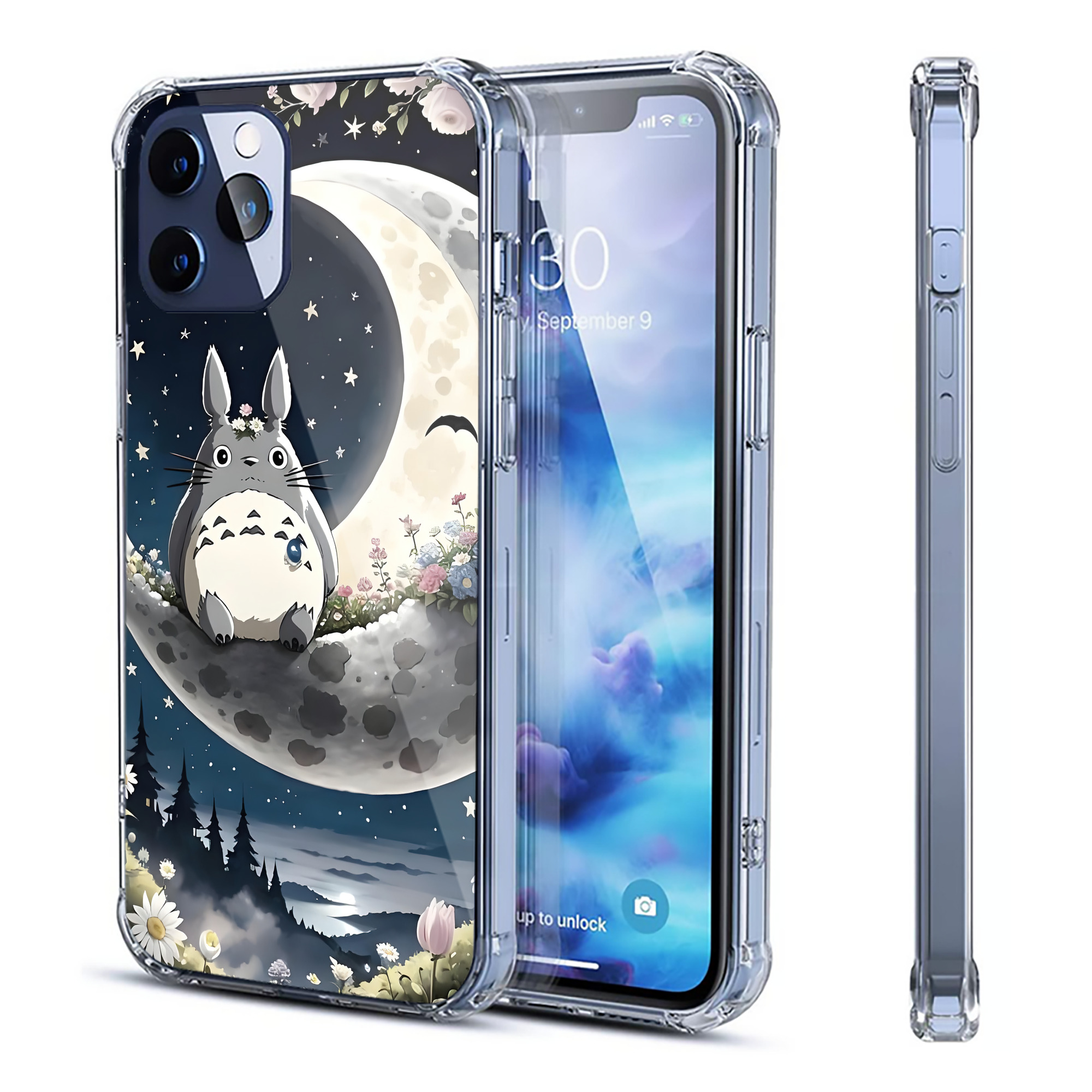 （画像用） となりのトトロ 草壁メイ 草壁サツキ My Neighbor Totoro Satsuki Kusakabe Mei Kusakabe 【iPhone 12シリーズ対応】透明スマホケース（クリアソフトケース）